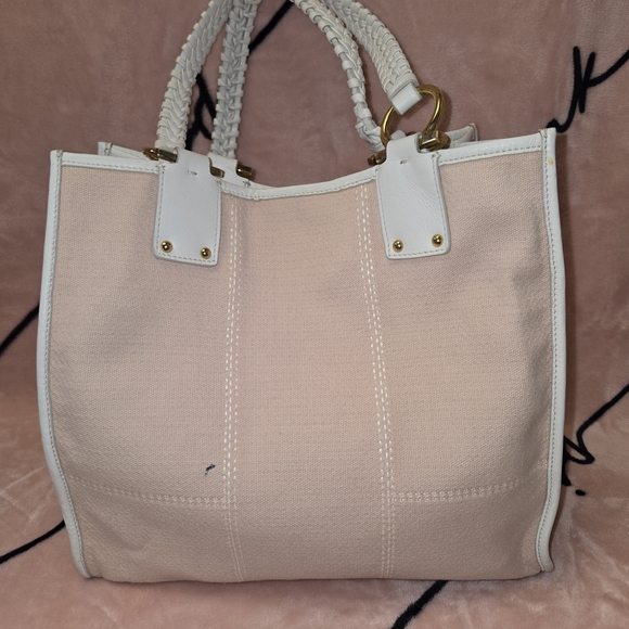 Salvatore Ferragamo Pink Canvas Tote Bag - Picture 2 of 13